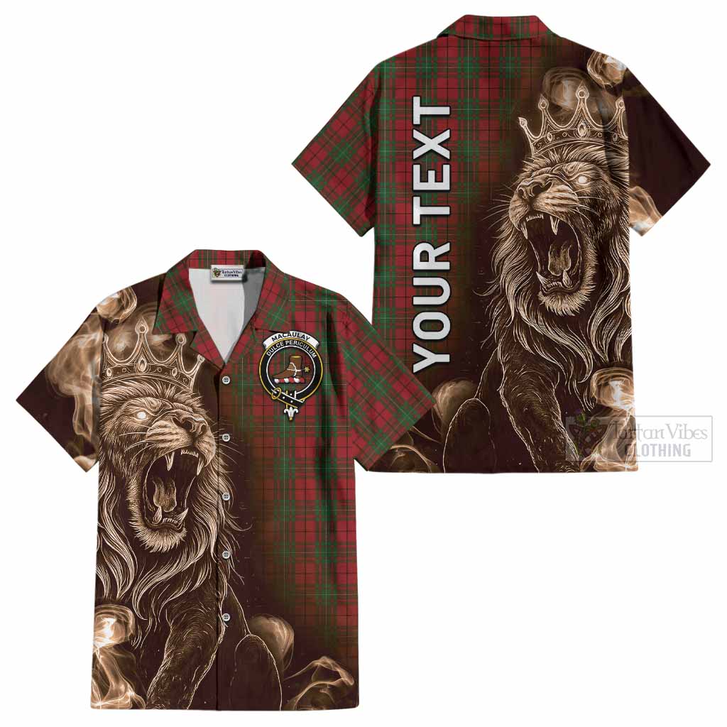 MacAulay (MacAuley) Tartan Cotton Hawaiian Shirt Roaring Lion Heritage