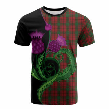 MacAulay (MacAuley) Tartan Cotton T-shirt Traditional Scottish Thistle