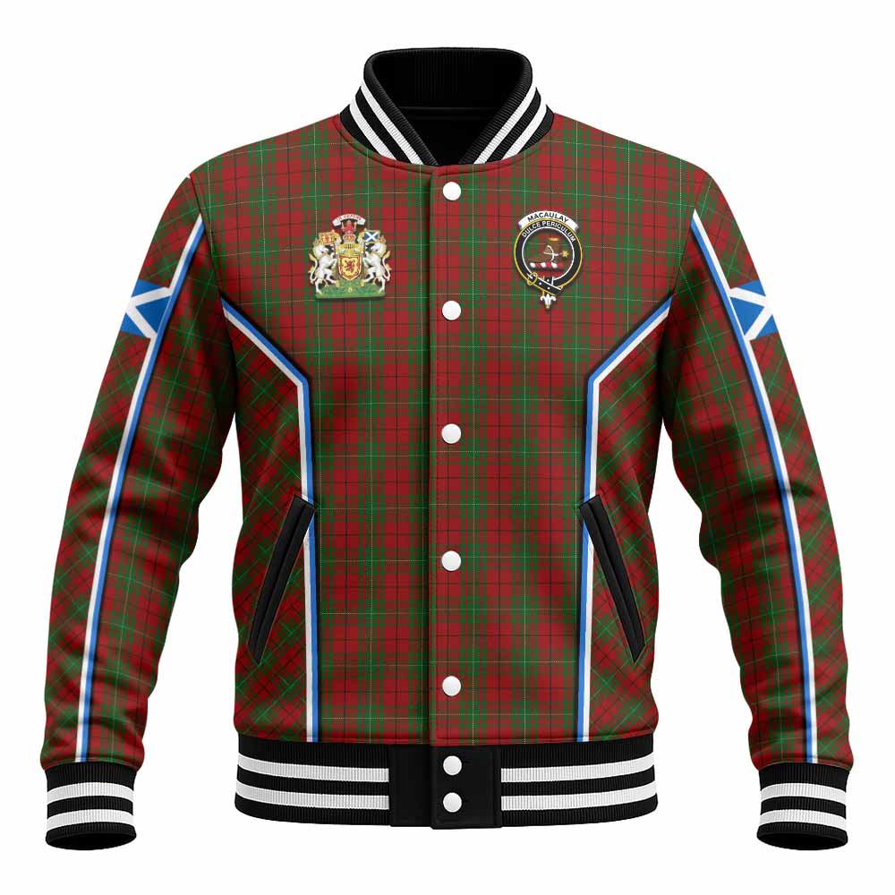 MacAulay (MacAuley) Tartan Crest Baseball Jacket Scotland Coat of Arm Flag Style - Tartan Vibes Clothing