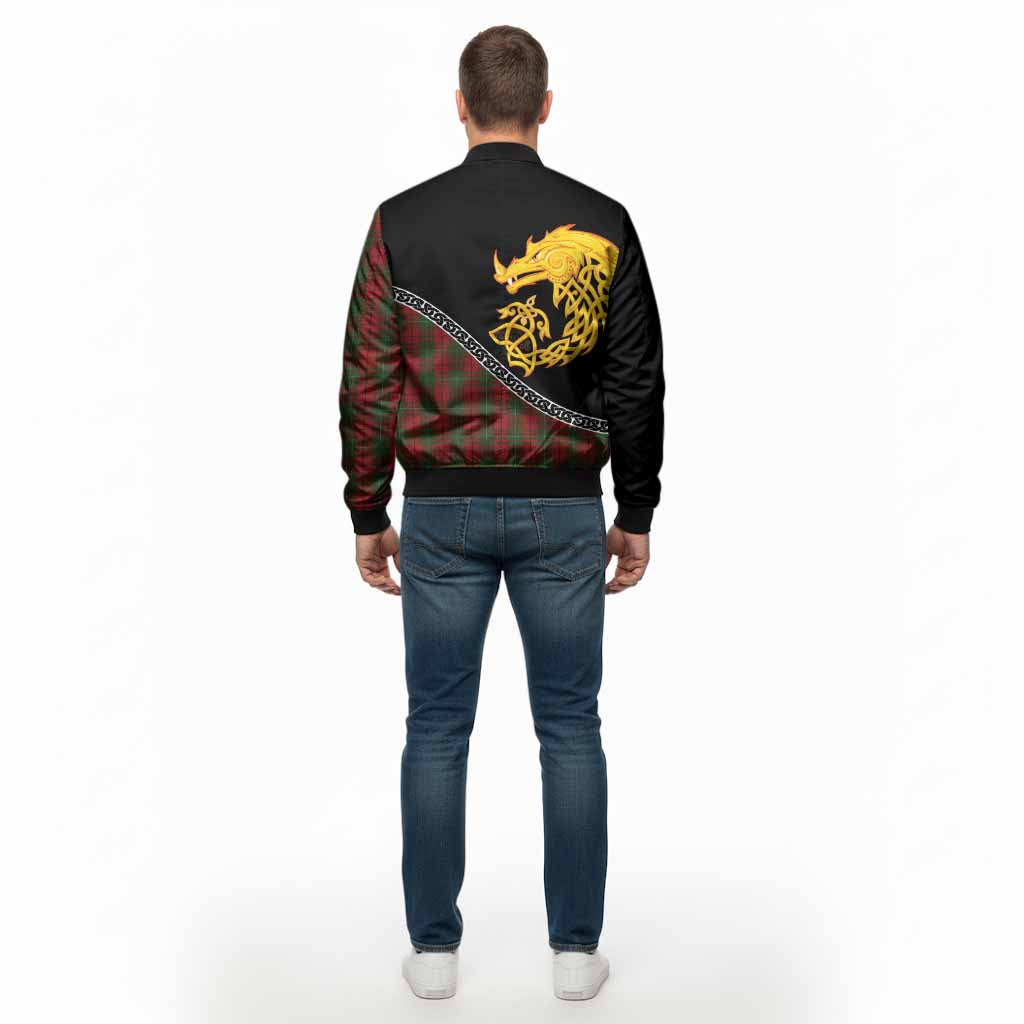 MacAulay (MacAuley) Tartan Crest Bomber Jacket Legendary Dragon Knot Half Style