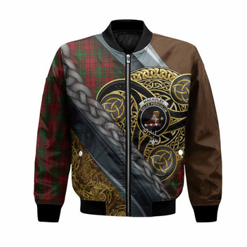 MacAulay (MacAuley) Tartan Crest Bomber Jacket Scottish Triskele Celtic