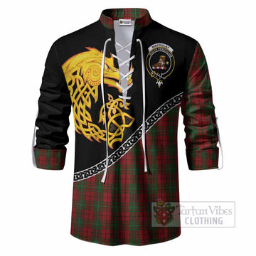 MacAulay (MacAuley) Tartan Crest Ghillie Shirt Legendary Dragon Knot Half Style