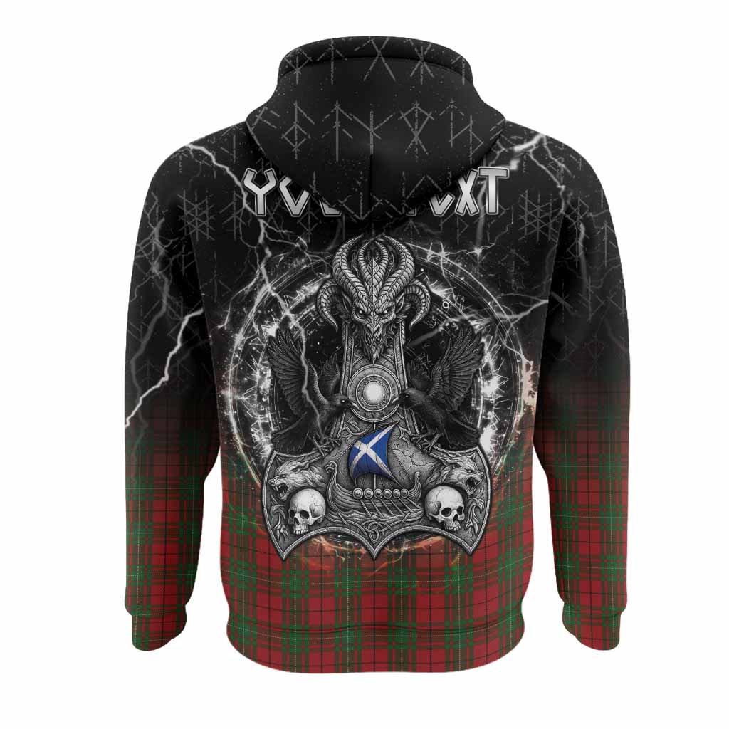 MacAulay (MacAuley) Tartan Crest Hoodie Celtic Odin's Raven Legacy