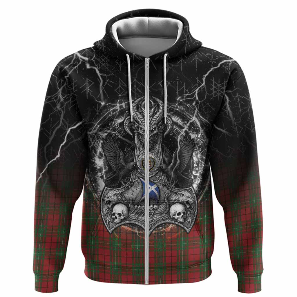 MacAulay (MacAuley) Tartan Crest Hoodie Celtic Odin's Raven Legacy