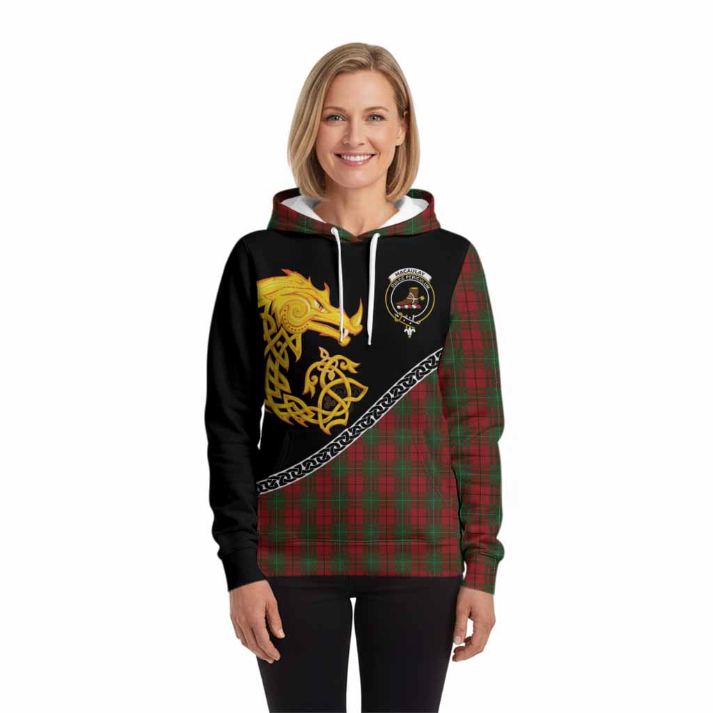 MacAulay (MacAuley) Tartan Crest Hoodie Legendary Dragon Knot Half Style