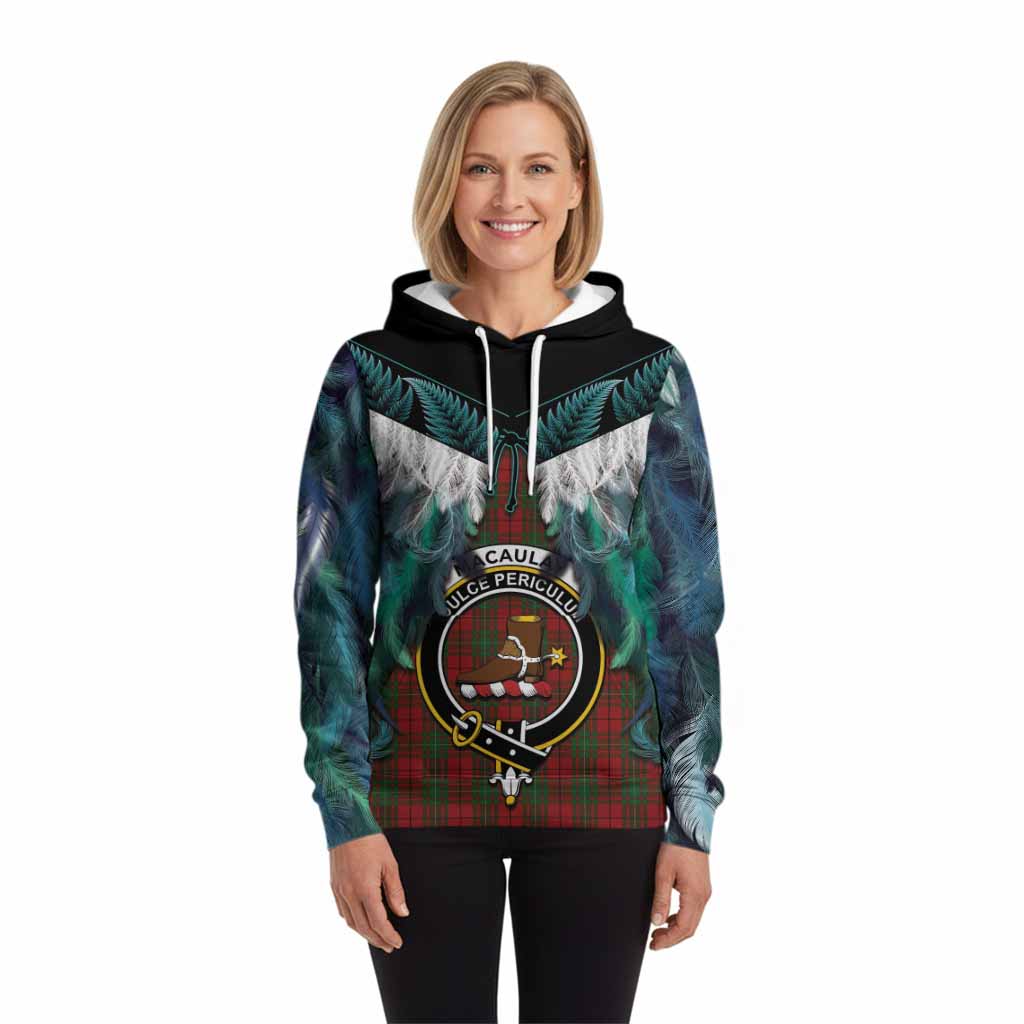 MacAulay (MacAuley) Tartan Crest Hoodie New Zealand Maori Korowai Cloak