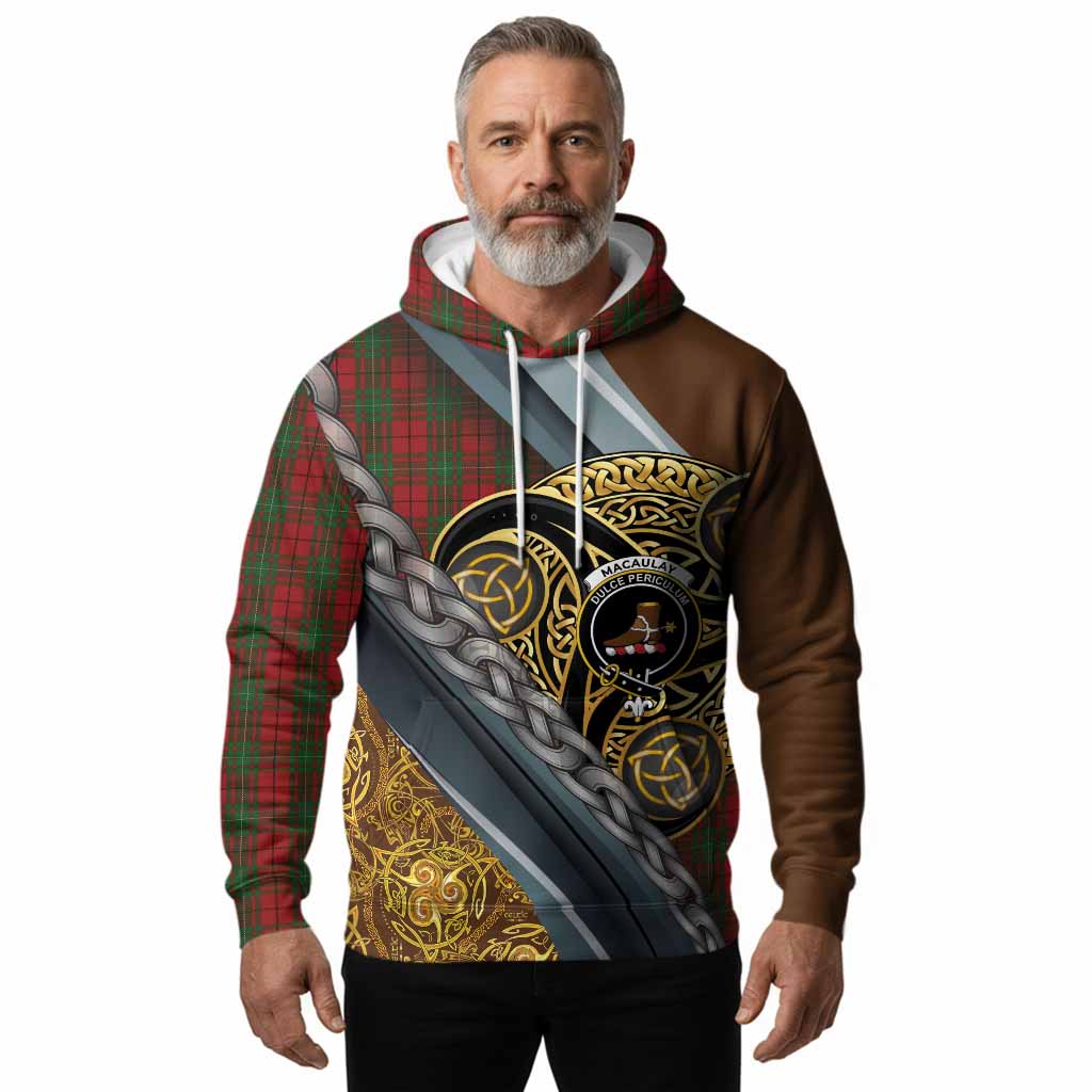 MacAulay (MacAuley) Tartan Crest Hoodie Scottish Triskele Celtic
