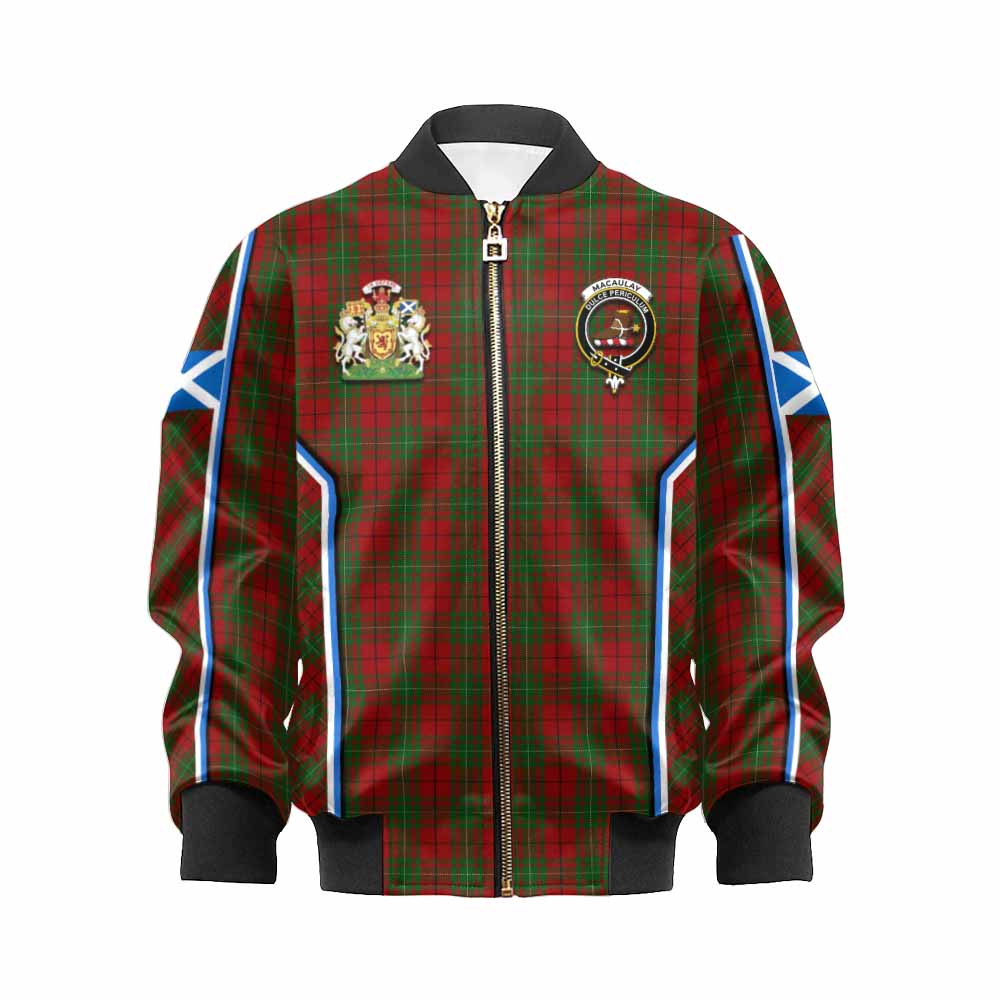 MacAulay (MacAuley) Tartan Crest Kid Bomber Jacket Scotland Coat of Arm Flag Style - Tartan Vibes Clothing