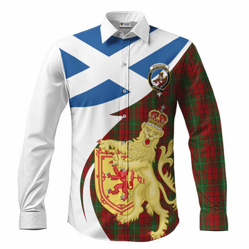 MacAulay (MacAuley) Tartan Crest Lion Rampant Long Sleeve Button Shirts Classic Scottish Style Men's Shirt S - Tartan Vibes Clothing
