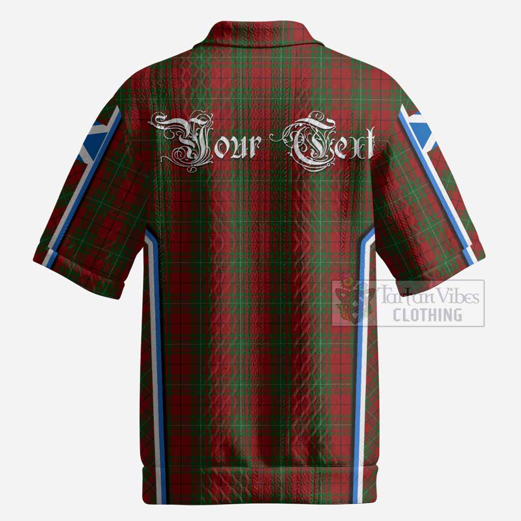 MacAulay (MacAuley) Tartan Crest Men’s Polo Sweater Top Scotland Coat of Arm Flag Style