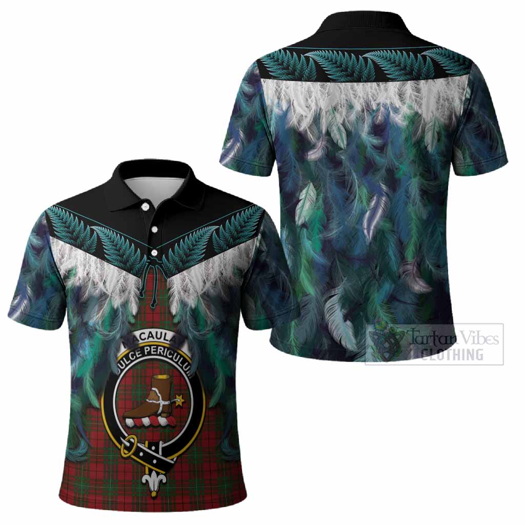 MacAulay (MacAuley) Tartan Crest Polo Shirt New Zealand Maori Korowai Cloak