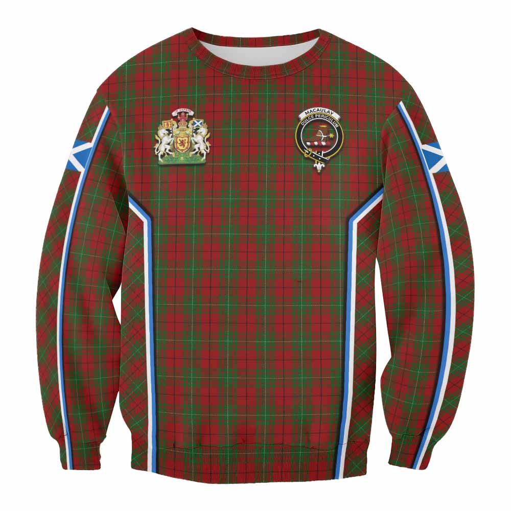 MacAulay (MacAuley) Tartan Crest Sweatshirt Scotland Coat of Arm Flag Style - Tartan Vibes Clothing