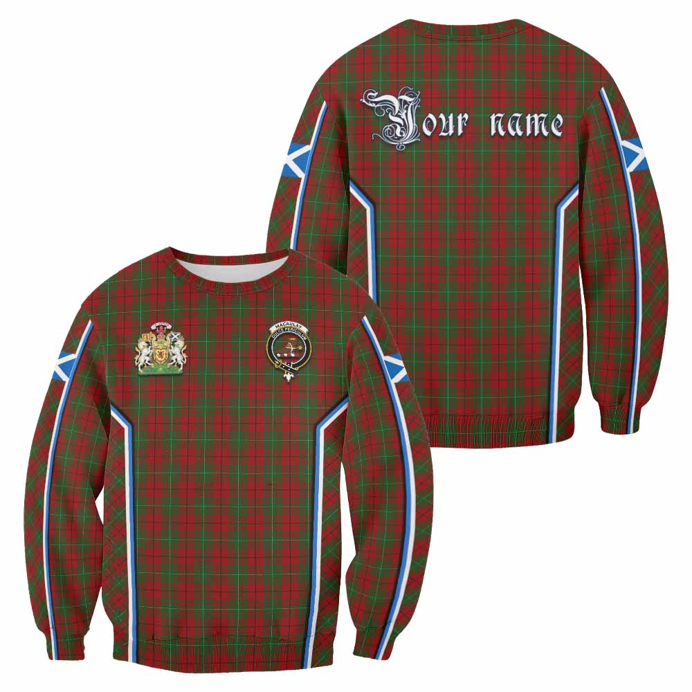 MacAulay (MacAuley) Tartan Crest Sweatshirt Scotland Coat of Arm Flag Style - Tartan Vibes Clothing