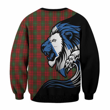 MacAulay (MacAuley) Tartan Crest Sweatshirt Scottish Golden Lions Wave Flow