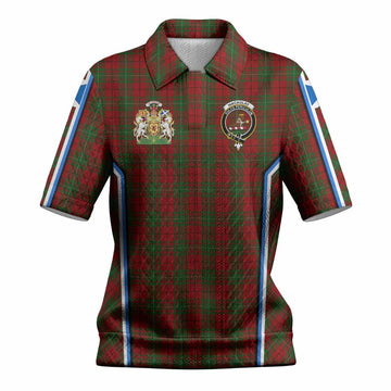 MacAulay (MacAuley) Tartan Crest Women’s Polo Sweater Top Scotland Coat of Arm Flag Style