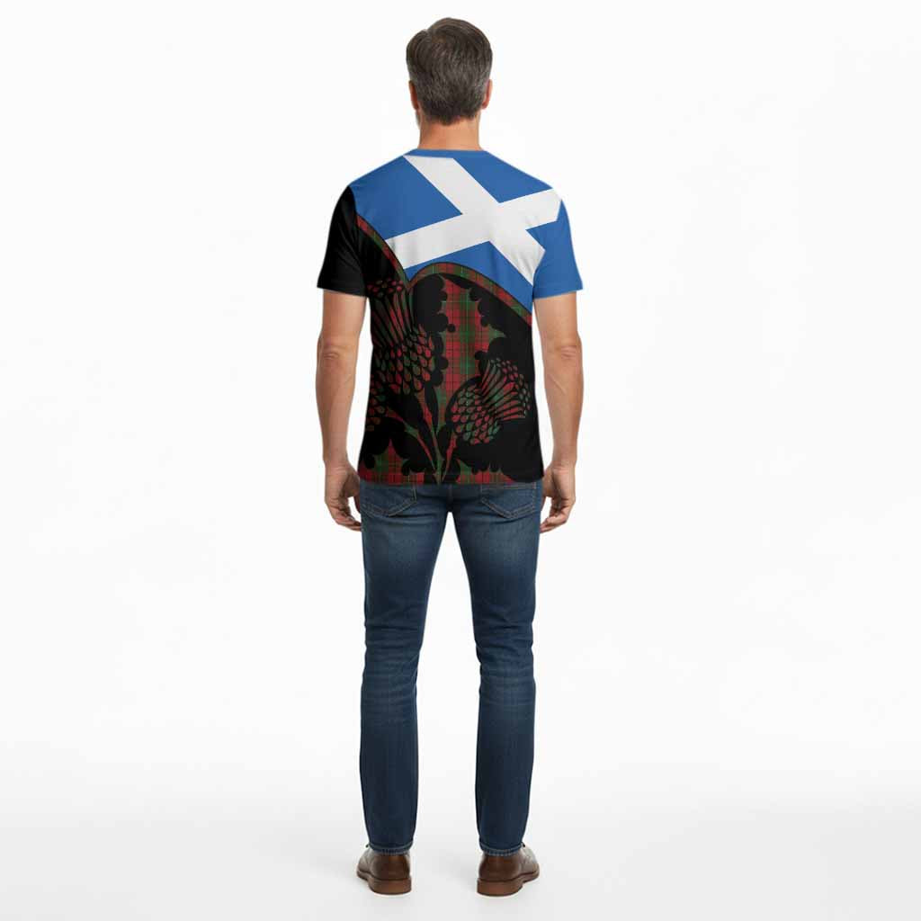 MacAulay (MacAuley) Tartan Family Crest Cotton T-shirt Scotland Thistle Floral Flag Style