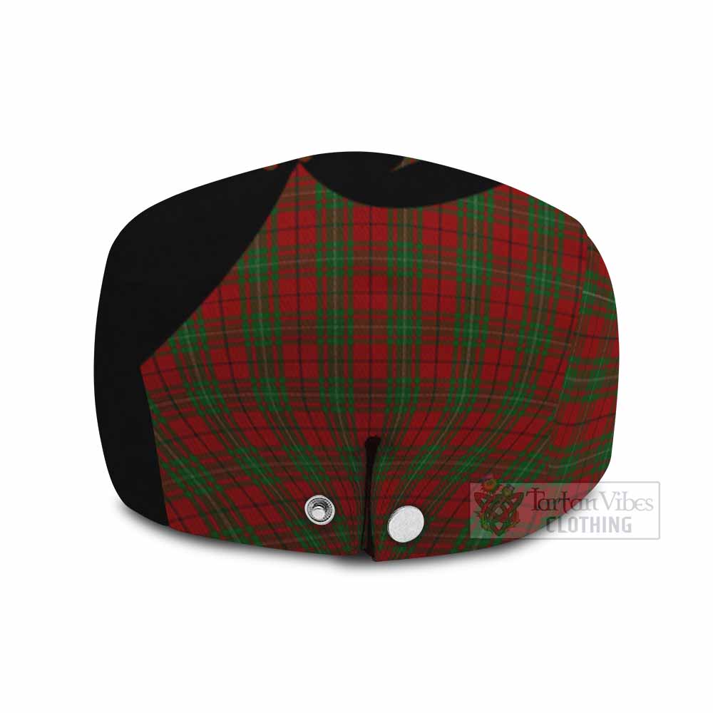 MacAulay (MacAuley) Tartan Family Crest Flat Cap, Jeff Cap Scotland Thistle Floral