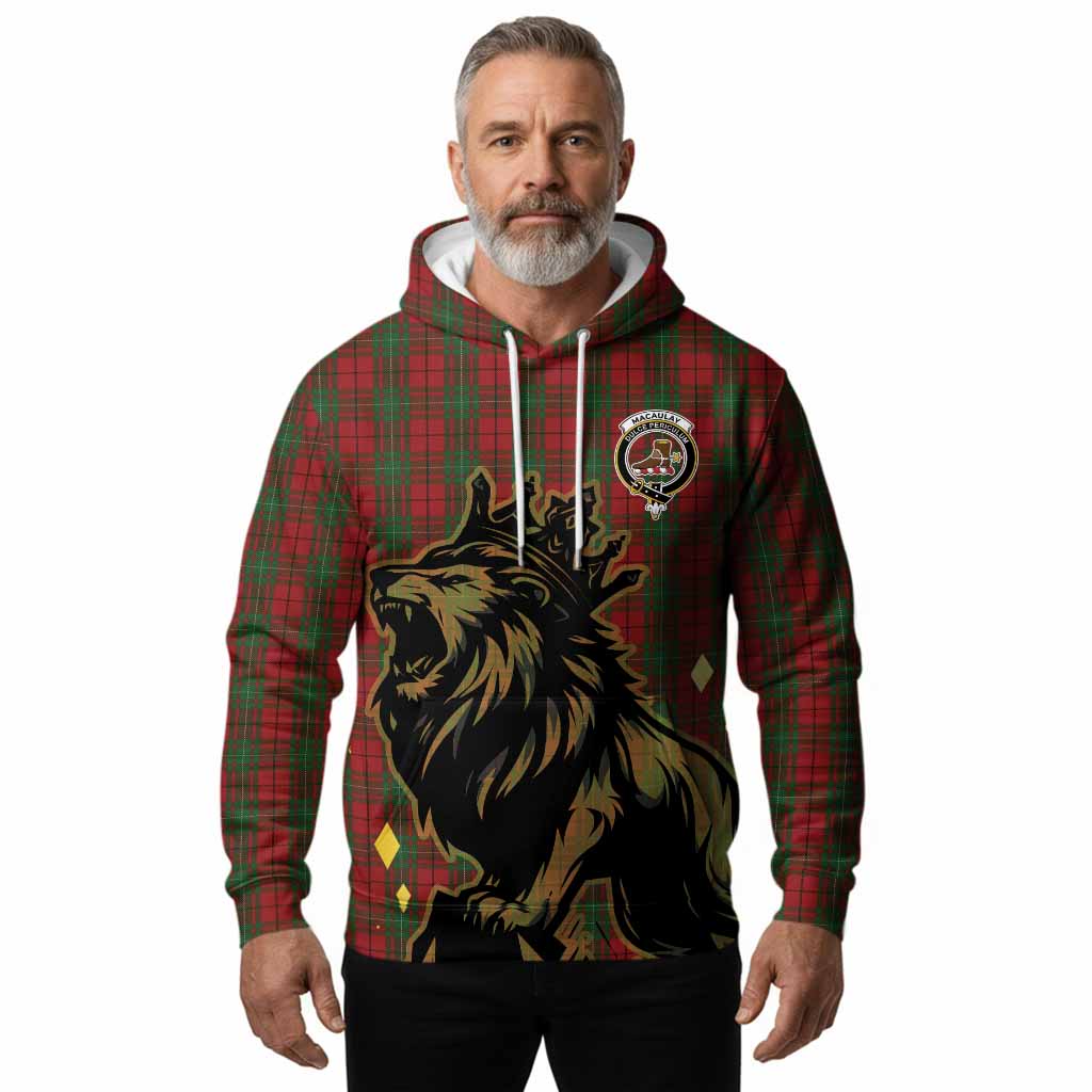 MacAulay (MacAuley) Tartan Family Crest Hoodie Crowned Lion Roaring