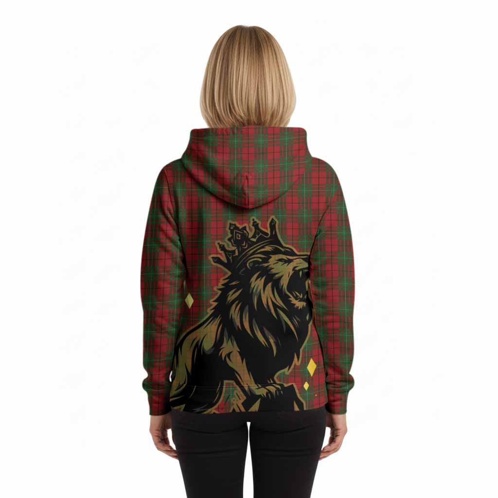MacAulay (MacAuley) Tartan Family Crest Hoodie Crowned Lion Roaring