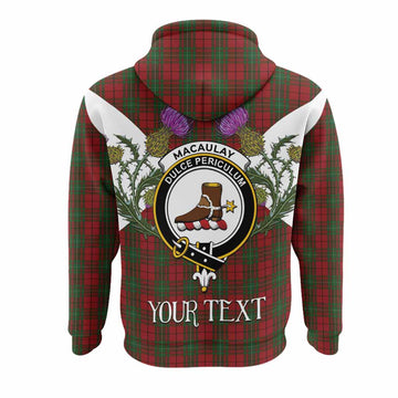 MacAulay (MacAuley) Tartan Family Crest Hoodie Scottish Burns Night Thistle Floral