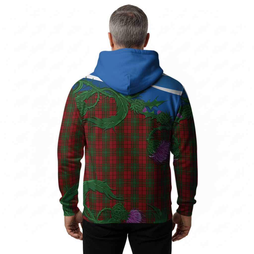 MacAulay (MacAuley) Tartan Family Crest Hoodie Thistle in Minimalism
