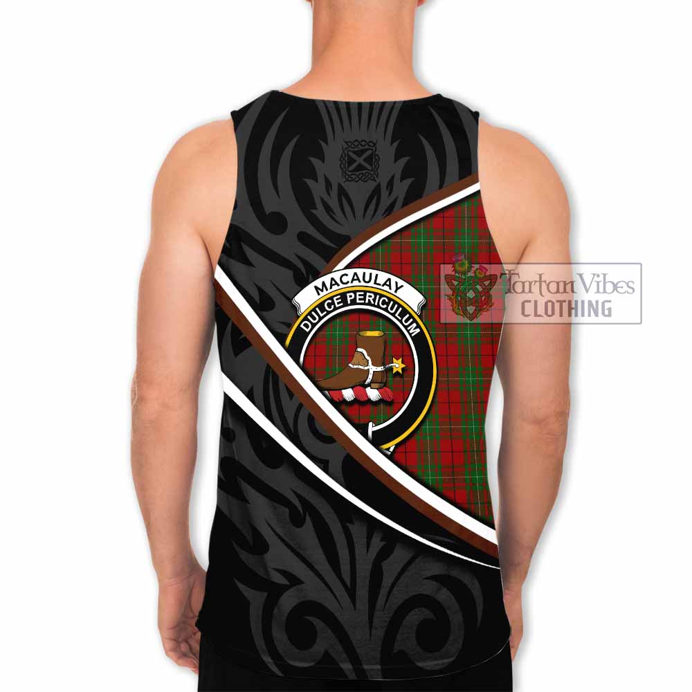 MacAulay (MacAuley) Tartan Family Crest Men Tank Top Celtic Scottish Thistle Floral - Tartan Vibes Clothing