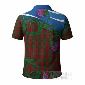 MacAulay (MacAuley) Tartan Family Crest Polo Shirt Thistle in Minimalism