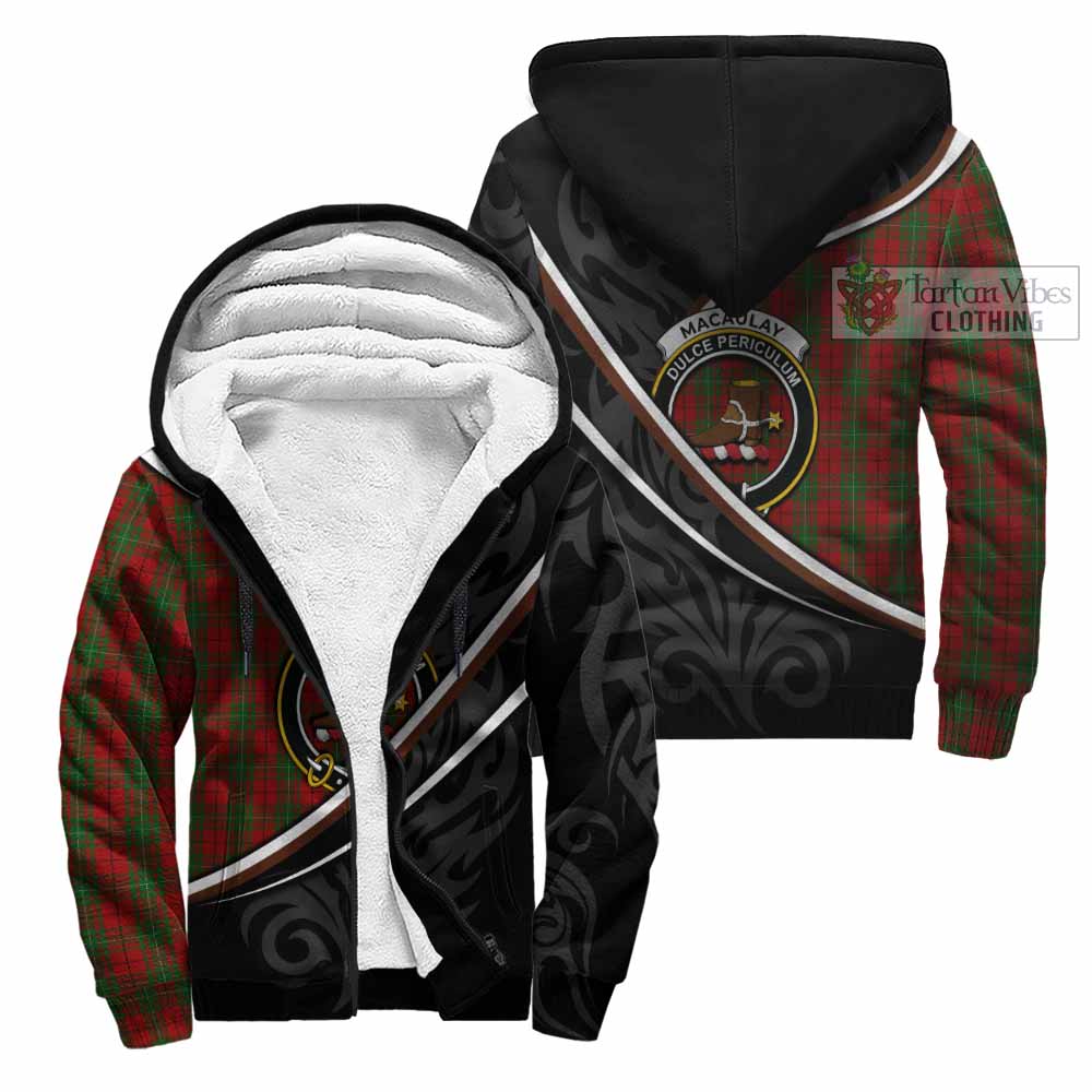 MacAulay (MacAuley) Tartan Family Crest Sherpa Hoodie Celtic Scottish Thistle Floral - Tartan Vibes Clothing