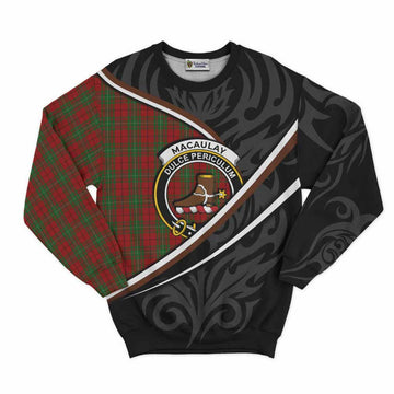 MacAulay (MacAuley) Tartan Family Crest Sweatshirt Celtic Scottish Thistle Floral