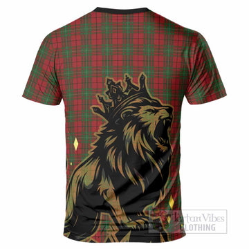 MacAulay (MacAuley) Tartan Family Crest T-Shirt Crowned Lion Roaring