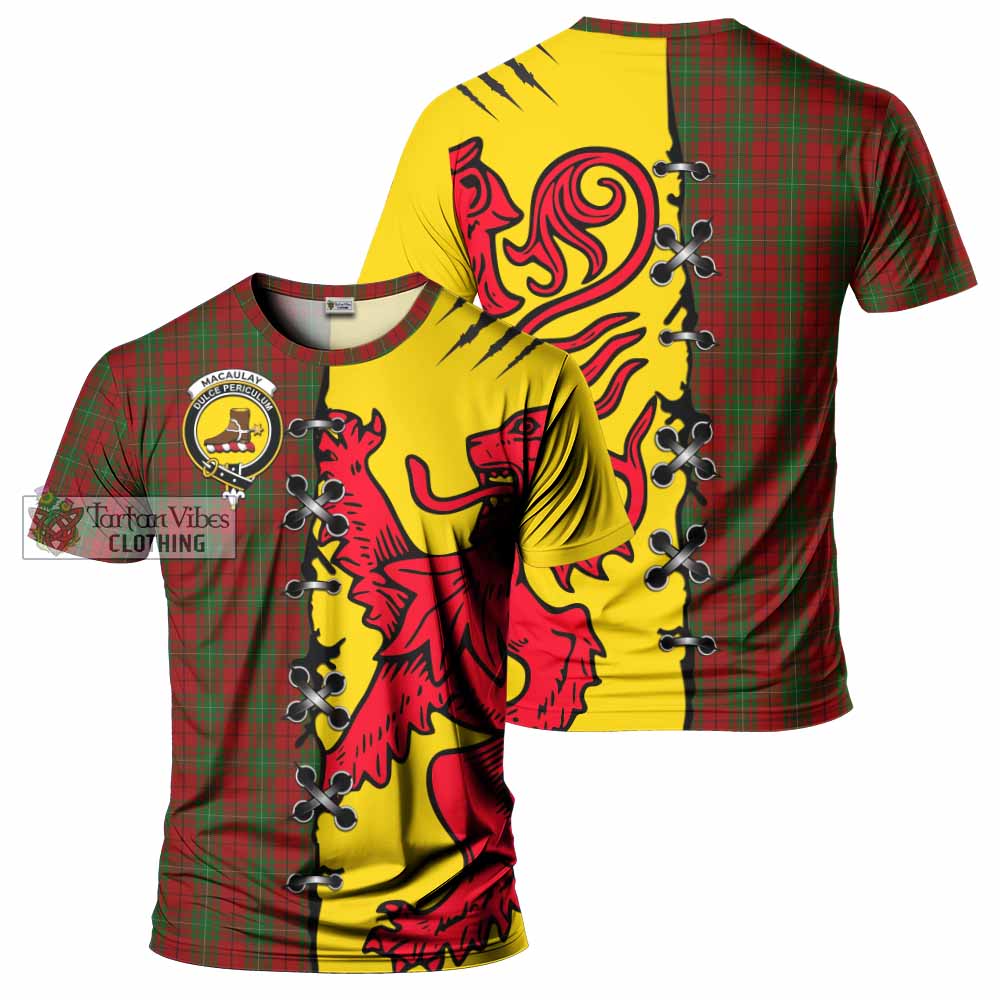 MacAulay (MacAuley) Tartan Family Crest T-shirt Lion Rampant Honor - Tartan Vibes Clothing