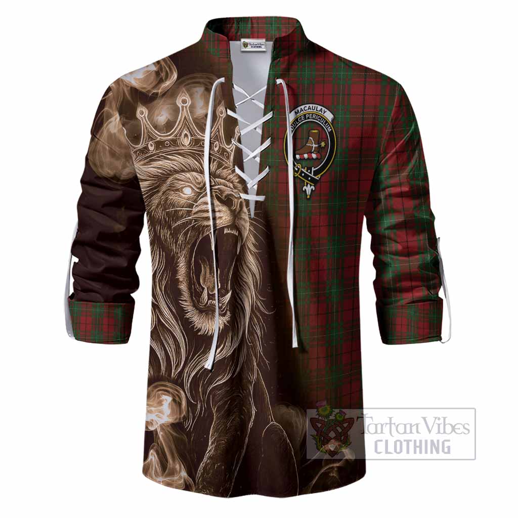 MacAulay (MacAuley) Tartan Ghillie Shirt Roaring Lion Heritage