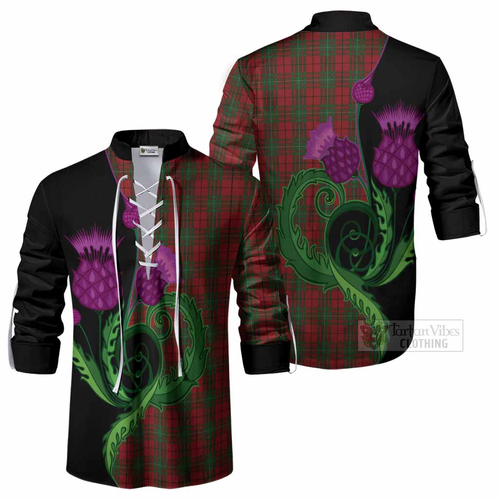 MacAulay (MacAuley) Tartan Ghillie Shirt Traditional Scottish Thistle