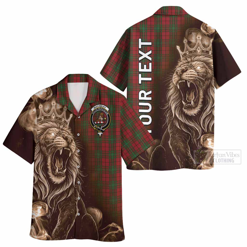 MacAulay (MacAuley) Tartan Hawaiian Shirt Roaring Lion Heritage