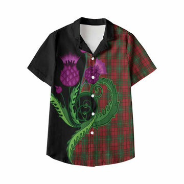 MacAulay (MacAuley) Tartan Kid Hawaiian Shirt Traditional Scottish Thistle