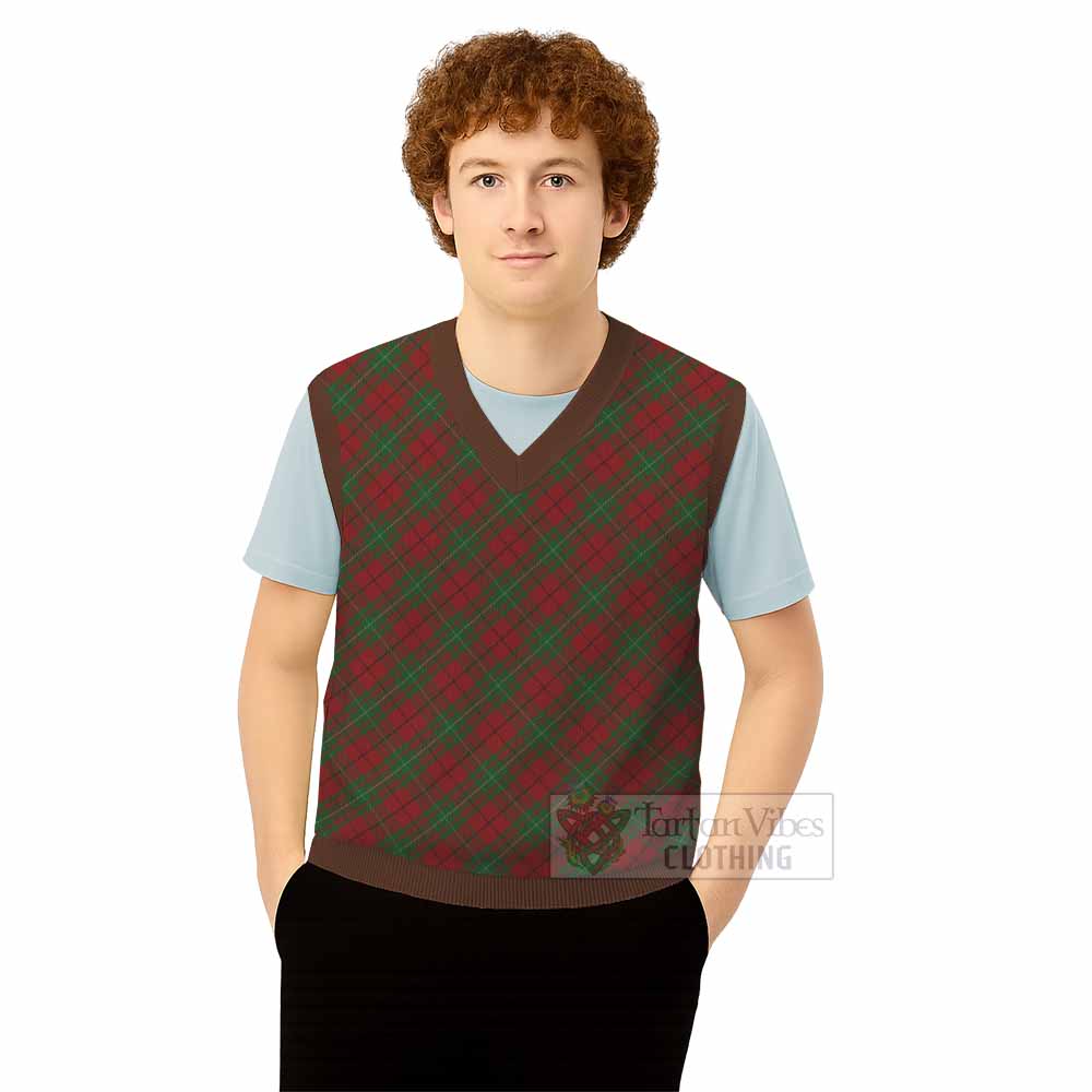 MacAulay (MacAuley) Tartan  Knitted V-Neck Vest Cross Style