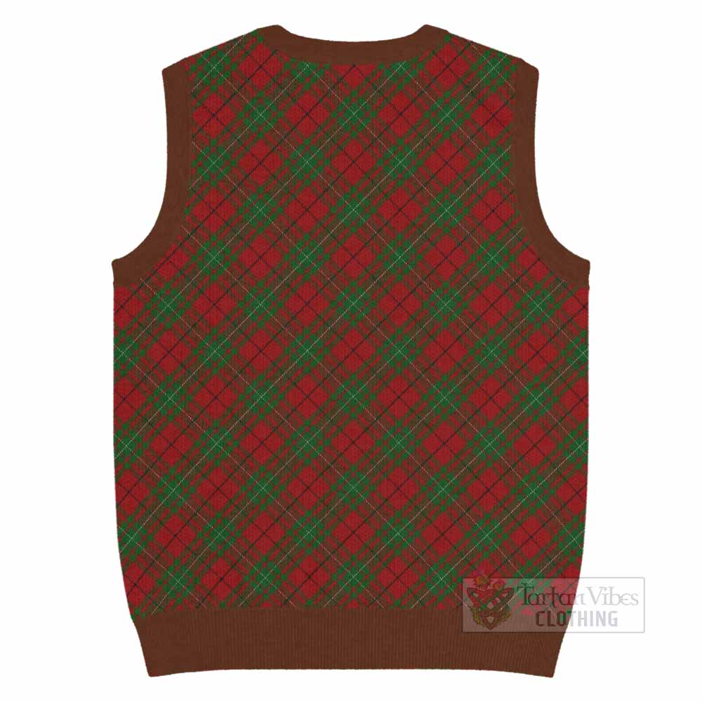 MacAulay (MacAuley) Tartan  Knitted V-Neck Vest Cross Style