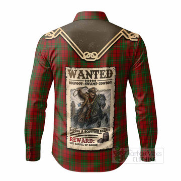 MacAulay (MacAuley) Tartan Long Sleeve Button Shirts Bigfoot Riding The Kelpie Monster
