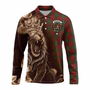 MacAulay (MacAuley) Tartan Long Sleeve Polo Shirt Roaring Lion Heritage
