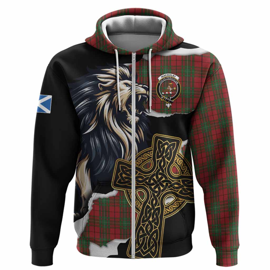 MacAulay (MacAuley) Tartan Scottish Hoodie Lion Celtic Heritage