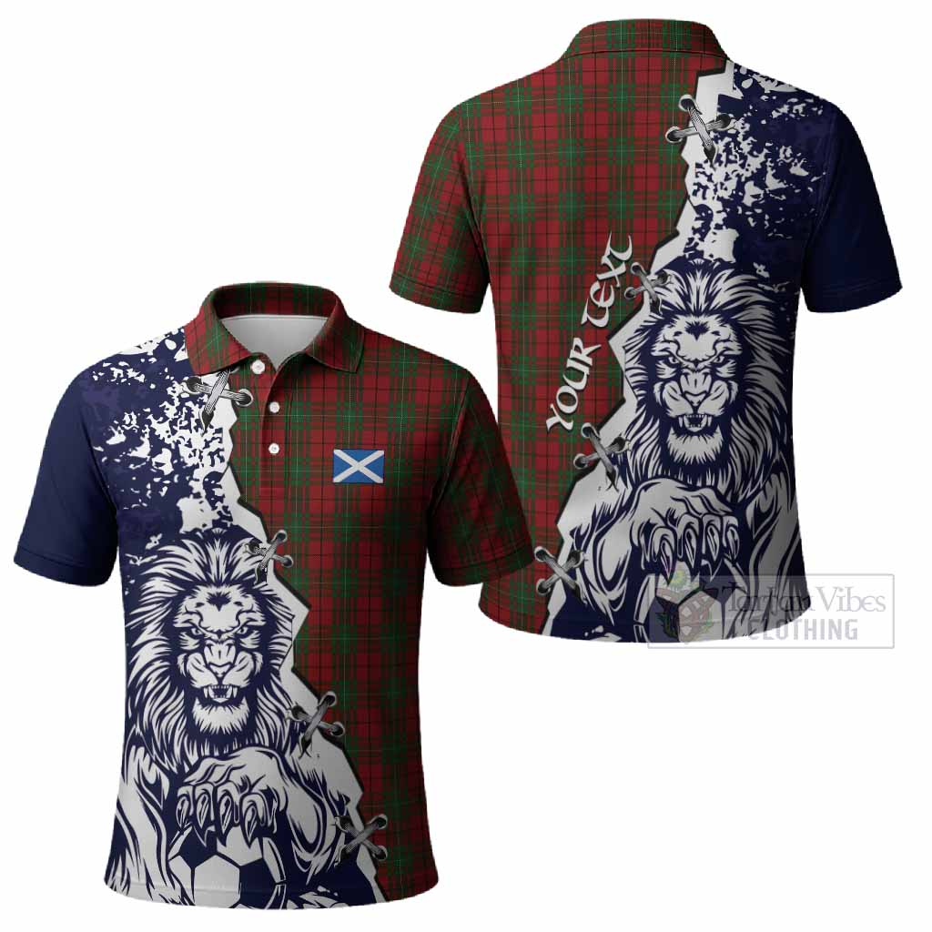 MacAulay (MacAuley) Tartan Scottish Polo Shirt Angry Lion With Soccer Ball Style