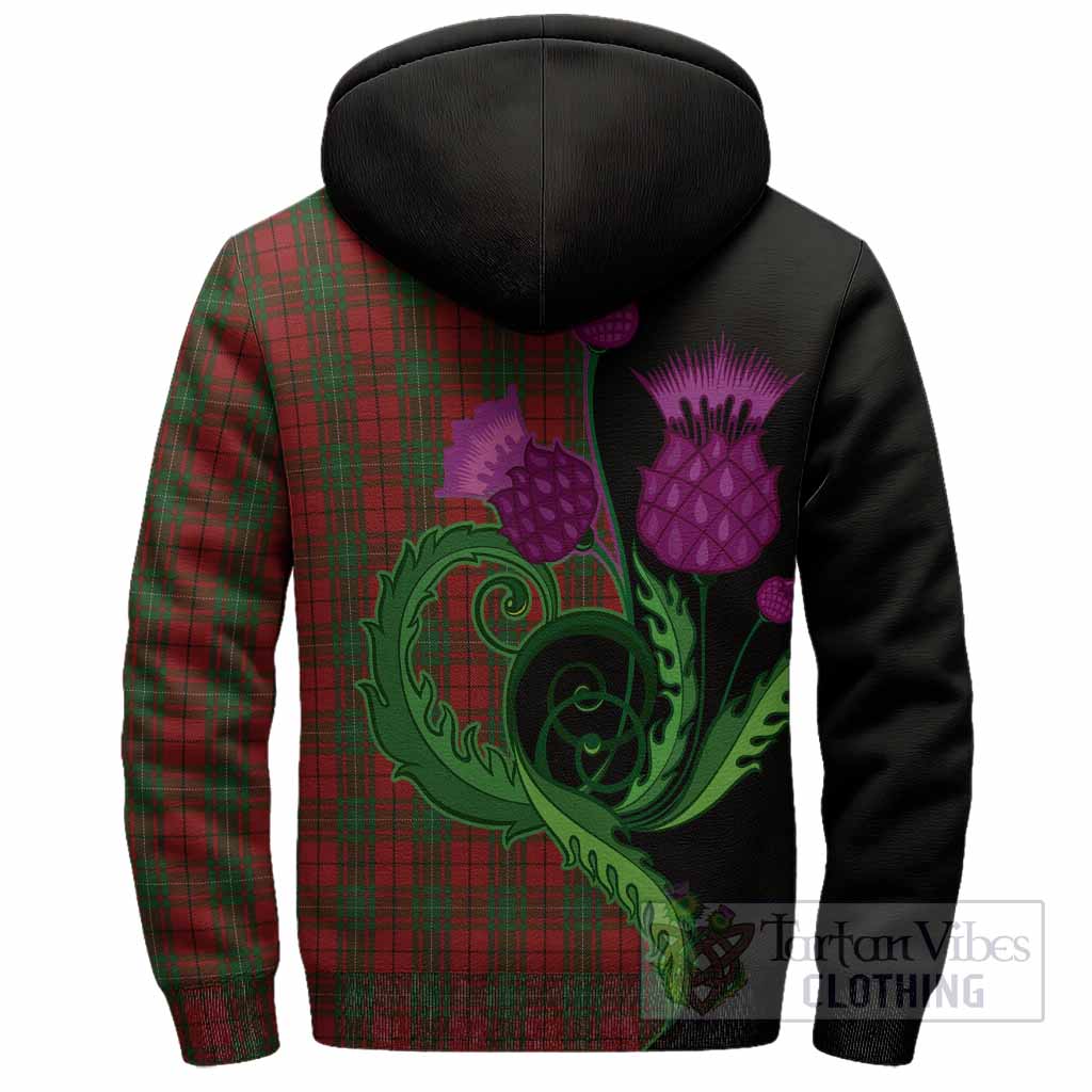 MacAulay (MacAuley) Tartan Sherpa Hoodie Traditional Scottish Thistle