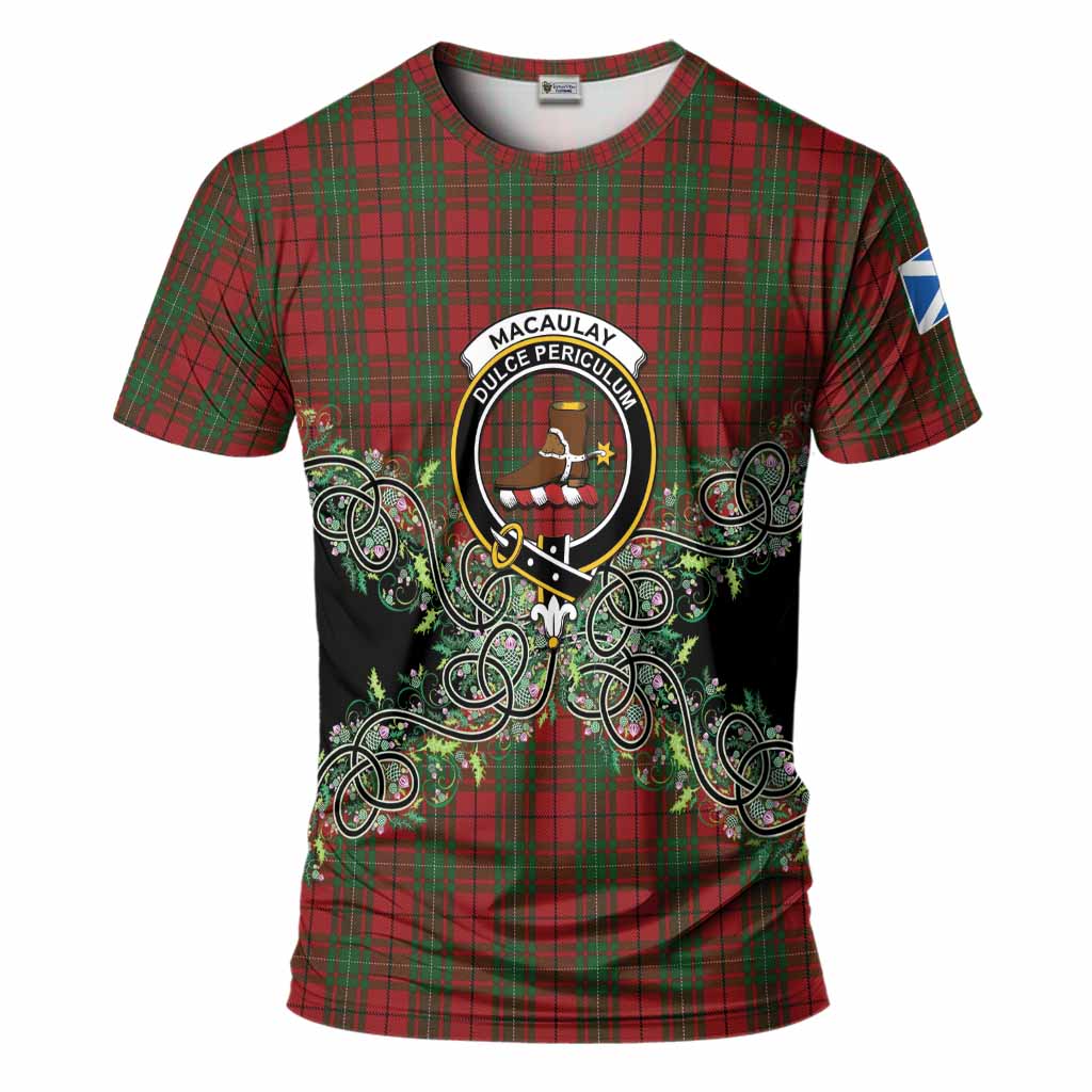 MacAulay (MacAuley) Tartan T-Shirt Thistle Scottish Spirit