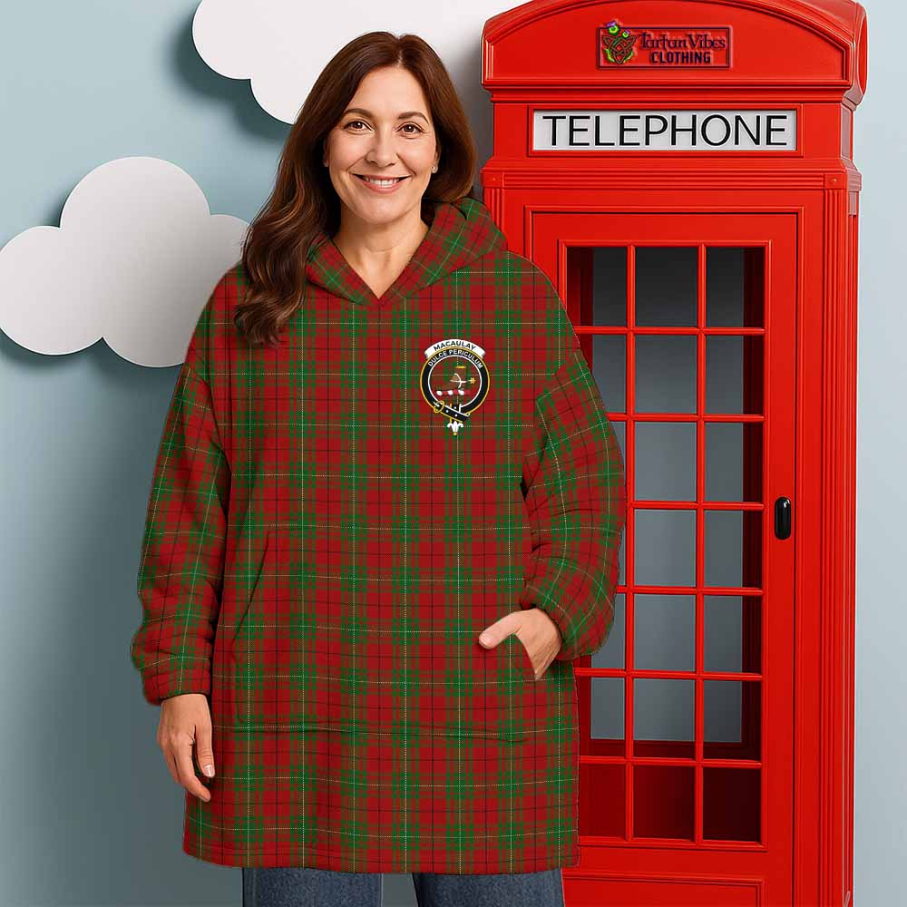 MacAulay (MacAuley) Tartan Wearable Blanket with Family Crest - Tartan Vibes Clothing