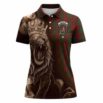MacAulay (MacAuley) Tartan Women Polo Shirt Roaring Lion Heritage
