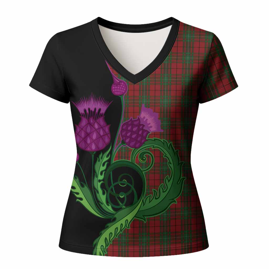 MacAulay (MacAuley) Tartan Women T shirt Traditional Scottish Thistle