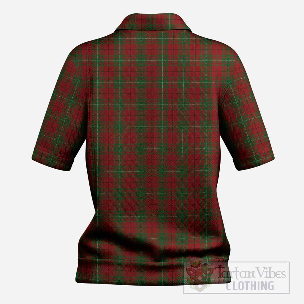 MacAulay (MacAuley) Tartan Women’s Polo Sweater Top with Family Crest