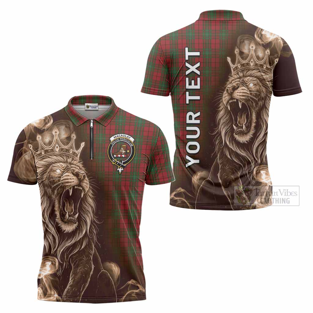MacAulay (MacAuley) Tartan Zipper Polo Shirt Roaring Lion Heritage