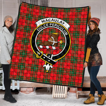 MacAulay Modern Tartan Quilt with Family Crest