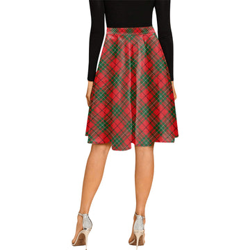 MacAulay Modern Tartan Melete Pleated Midi Skirt